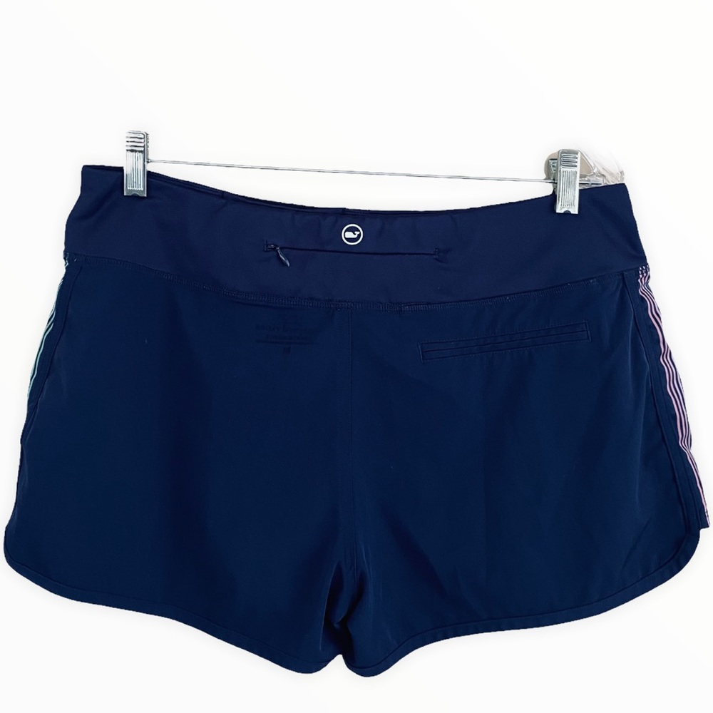 Vineyard Vines Performance 3.5” Navy Side Stripe Weekend Athletic Shorts‎ Small